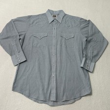 Gently Used Ely Cattleman Mens Plaid Pearl Snap Western Shirt L 152029029-WH