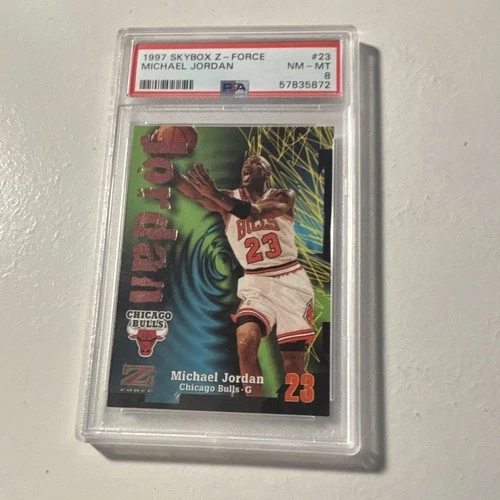SkyBox 1997-98 Z-Force Michael Jordan #23 Chicago Bulls NBA PSA 8