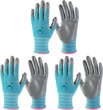 Kids Gardening Gloves, Nitrile Coated Children Yard Work Gloves with Grip, Suita