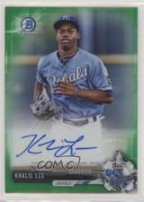 2017 Bowman Chrome Prospect Green Refractor 81/99 Khalil Lee #CPA-KL Auto 4l3