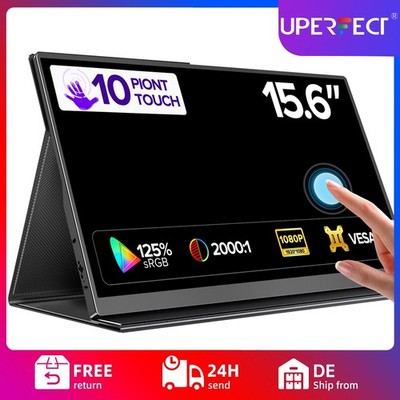 2026 15,6 Zoll Portable Monitor Touchscreen FHD Tragbarer Monitore 1920*1080 AAA