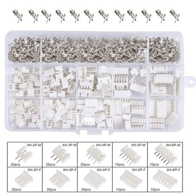 JST-XH Kabelverbinder Kit, 2,54 mm, 460 Stück, weiblich, männlich, Steckverbi...