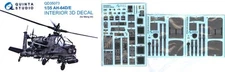 Quinta Studios 1/35 BOEING AH-64D/E APACHE 3D DECAL COLORED INTERIOR SET Meng