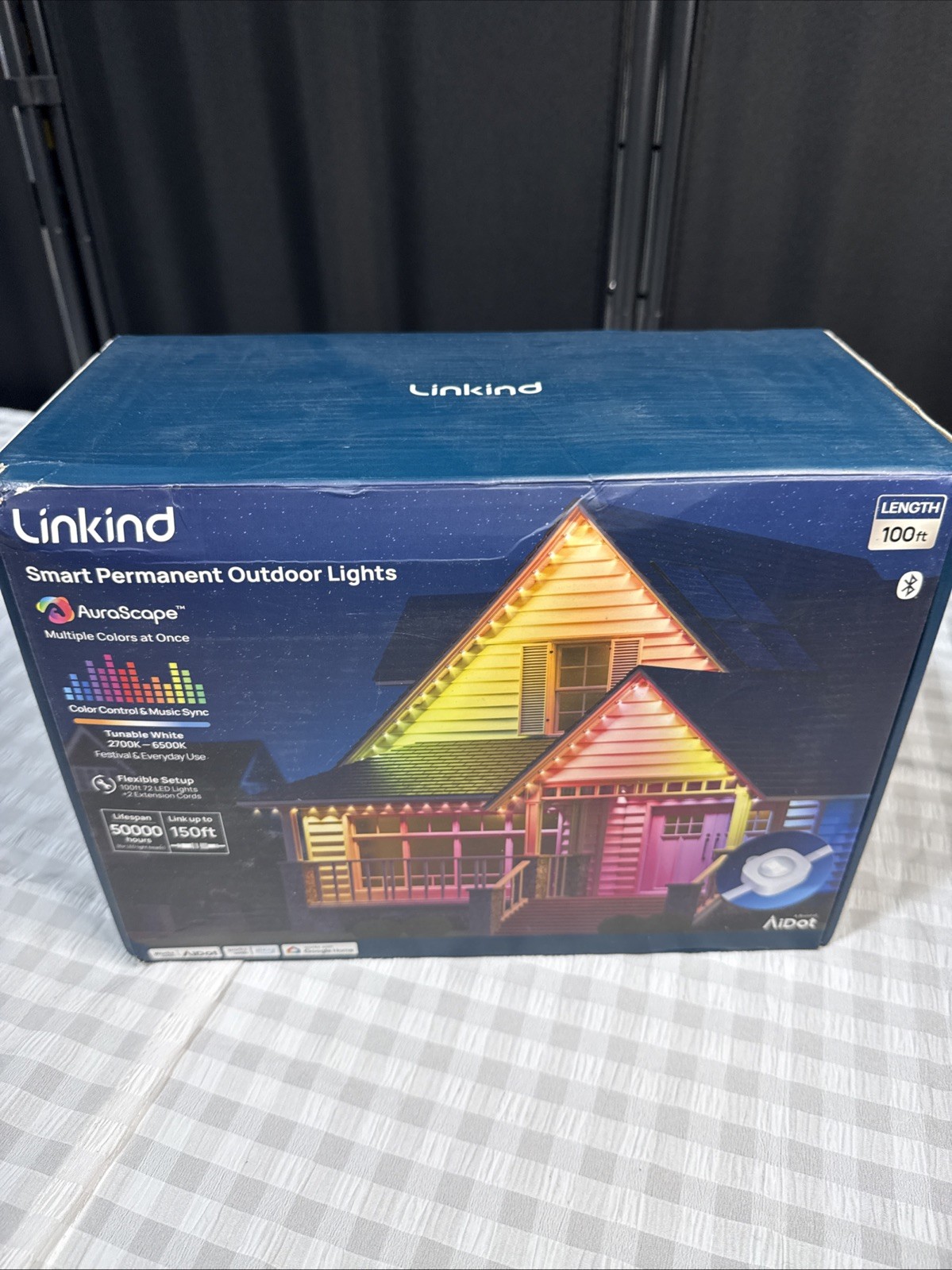 Linkind Smart Permanent Outdoor Lights, Smart  100Ft Christmas Lights, New
