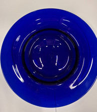 Vintage PLATE by Stephen Morris in cobalt blue, 27 cm in diameter $100