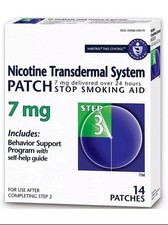 NEW 14 Habitrol Nicotine Transdermal System Patches STEP 3 - 7mg EXP:9/26 