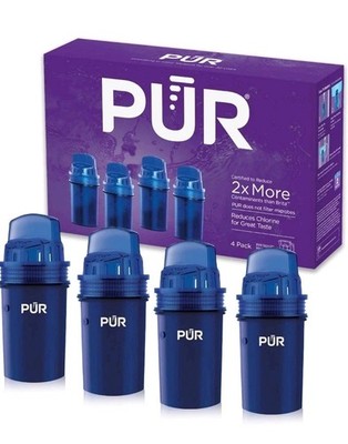 PUR Water Pitcher & Dispenser Replacement Filter 4-Pack Genuine PUR Water Filter