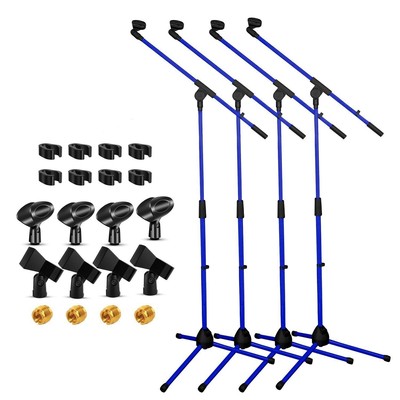 5 Core Microphone Stand 4Pcs Floor 72'' Adjustable w Telescoping Boom Arm