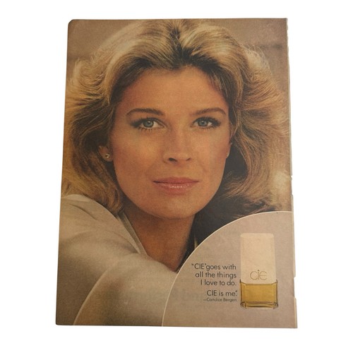 Cie 1980 vintage magazine print advertisement candice bergen ad from