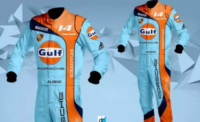 Gulf F1 Suit 2025 Go Kart Rennanzug, gratis (Sturmhaube) CIK/FIA Level 2 zugelassen
