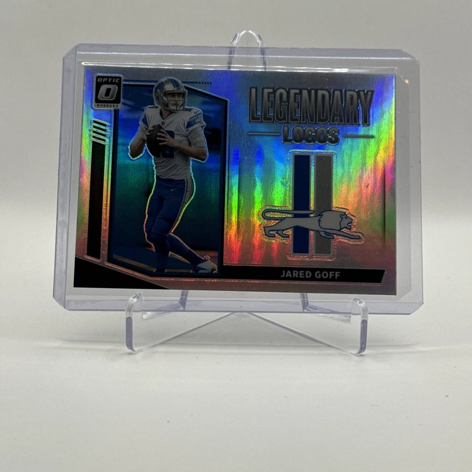 2021 Donruss Optic Jared Goff Legendary Logos #LL-7 Silver Holo Prizm - Image 3 of 4
