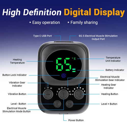 Wireless Control Heated Knee Massager with Vibration for Knee Joint Pain Relief - Picture 13 of 18