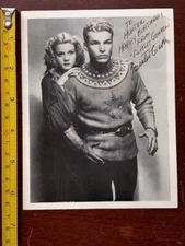 Extremely Rare Vintage 5x7 Inscribed Signed Photo Buster Crabbe as Flash Gordon