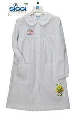 Grembiule scuola elementare da bambina Siggi bianco