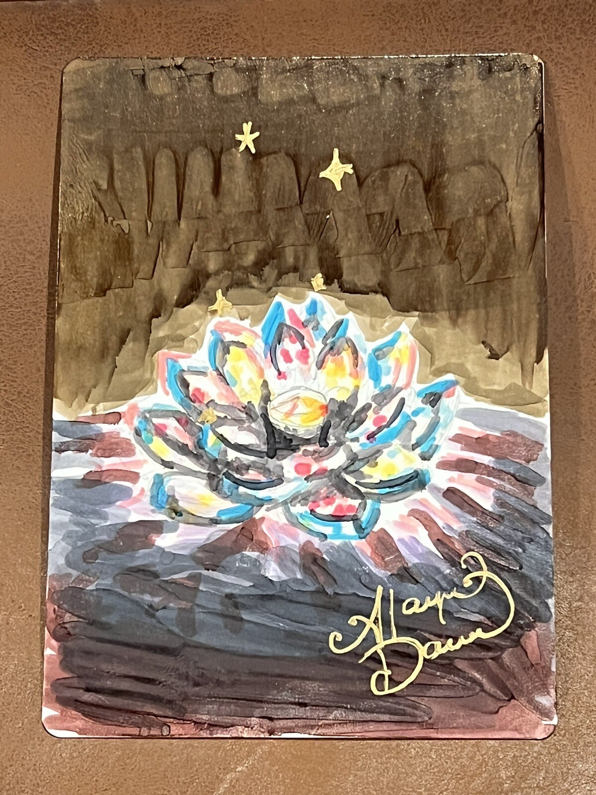 Foil Extended Art Jeweled Lotus Artist Proof AP Alayna Danner signed