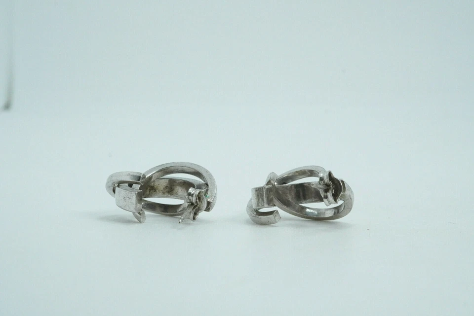 Pendientes de medio aro de plata de ley Pianegonda Foto 4 de 4