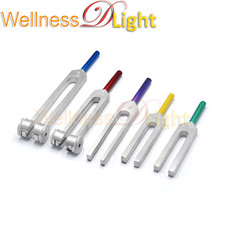 5 Pieces Color Coated Tuning Fork Set C128, C256, C512 C1024, C2048
