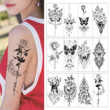 Womens Temporary Tattoos Waterproof Arm Calf Tattoo Stickers Body Tattoo Art