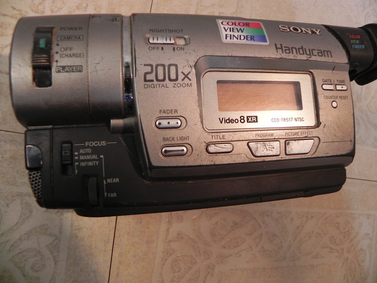 Sony Handycam CCD-TR517 Video 8 Camera 200X Zoom Part or Repair