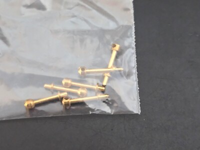 Ship Model Fittings Parts 6 Brass 10mm rail stanchions w/ 1 hole