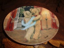 Franklin Mint Oval Collectors Plate ISN'T IT ROMANTIC Sue Willis TEDDY BEARS
