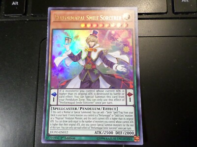 PT11 YUGIOH PERFORMAPAL SMILE SORCERER DUPO-EN012 1ST EDITION ULTRA RARE  M/NM