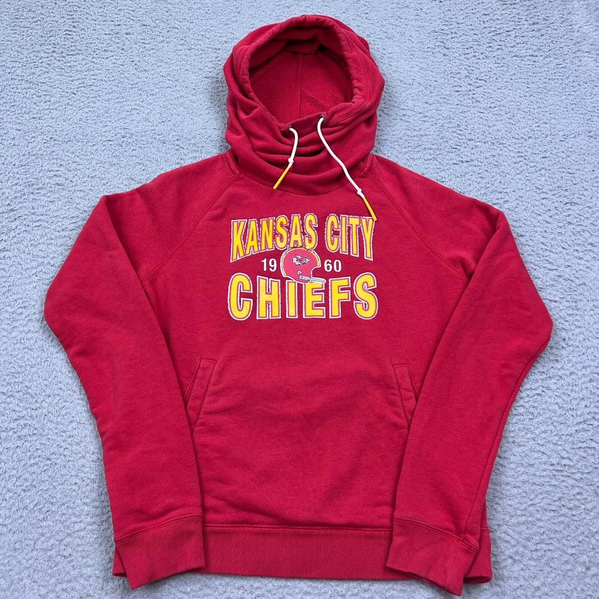 Nike NFL Kansas City Chiefs Pullover Hoodie Cowl Neck Sz S Red Sweatshirt  Swoosh