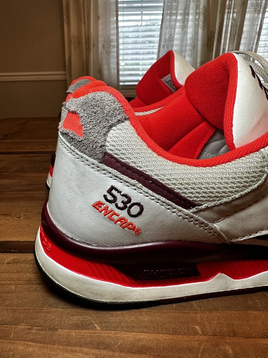 Size 12 - New Balance 530 90s Remix Burgundy Orange for sale