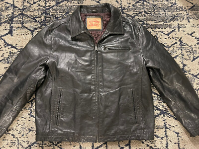 Levi's Genuine Leather Dark Brown (almost black) Biker Jacket Size