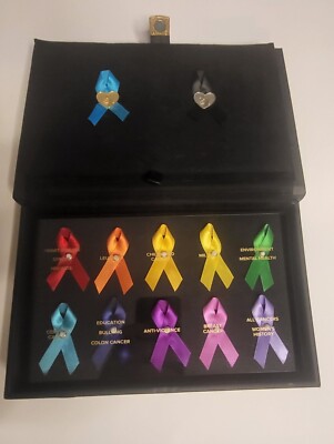 AFLAC Care and Purpose Colored Ribbon Pin Specific Causes In Case Never Worn 