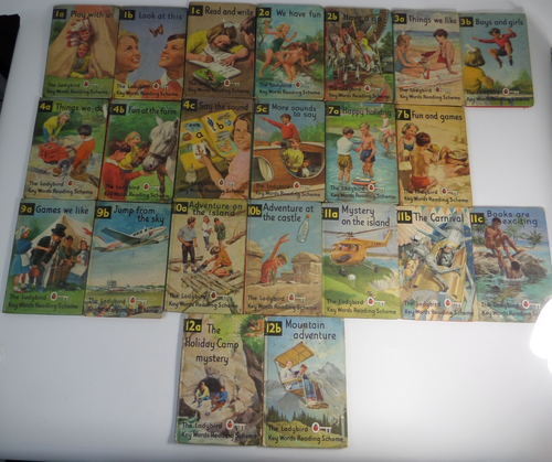 Vintage 1960s 70s Ladybird Key Words Reading Scheme Bundle 22 Children's Books