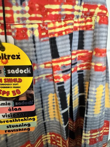 Gonna corta Jamie Sadock taglia XXL tie dye atletica plissettata zip tasca SPF 50 nuova con etichette - Foto 9 di 9