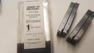 New Berkley Bolt Dies for Universal Diehead, 1'' UNF Alloy (Ridge cat. # 48145)