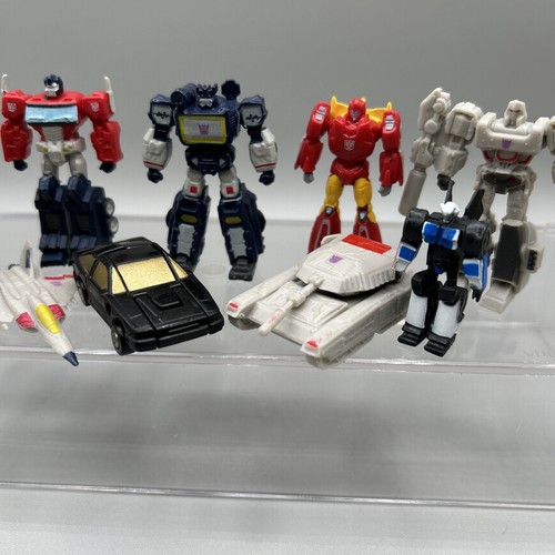 Lotto FIGURINE TRANSFORMERS CYBERVERSE blackjack 1988 micromaster vintage - Foto 3 di 12