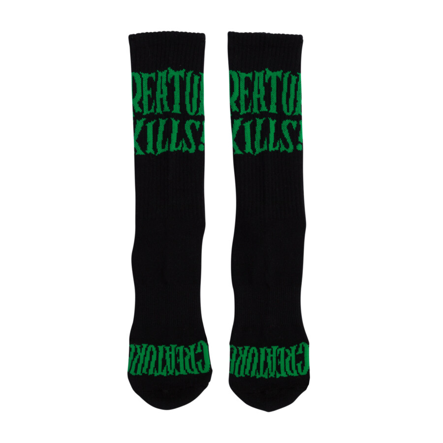 Creature REAPER KILLS CREW Skateboard Socks 1 PAIR BLACK