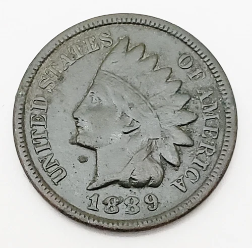1889 P Indian Head Cent Penny  *F - FINE DETAILS*  **FREE SHIPPING**