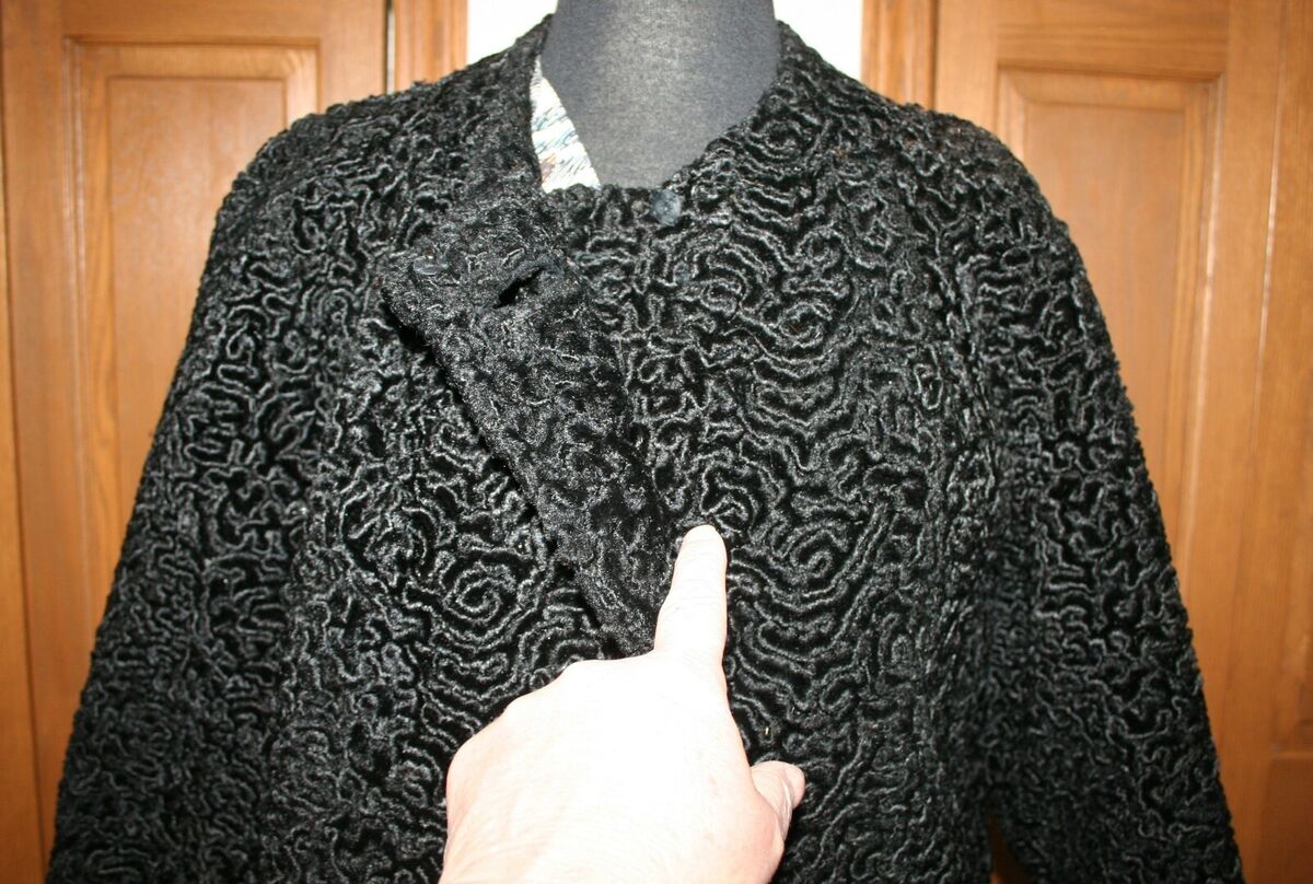 VTG Women's CURLY WOOL Coat Jacket XL ASTRAKIN Lepshire VTG Women's CURLY WOOL Coat Jacket XL ASTRAKIN Lepshire