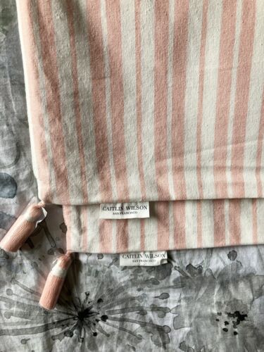 Caitlin Wilson Cotton Pillow Cover Euro Sham 24” Square Set of 2 Zipper Closure