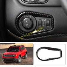 For Jeep Renegade 15-2023 Carbon Fiber Driver's Side Dash Control Cover Trim