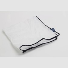  35 Ryan Seacrest Dinstinction Men's White Cotton Contrast Pocket Square