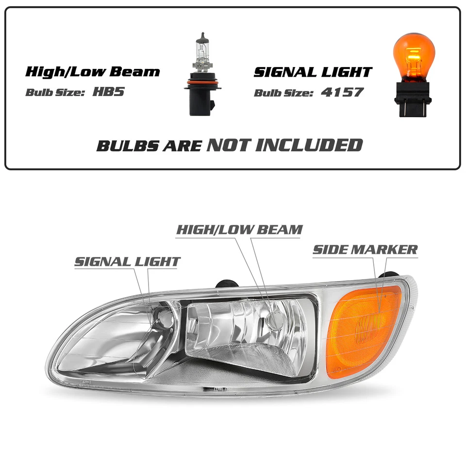Pair Headlights For Peterbilt 330 325 335 337 340 348 382 384 386 387 Headlamps - Image 2 of 4