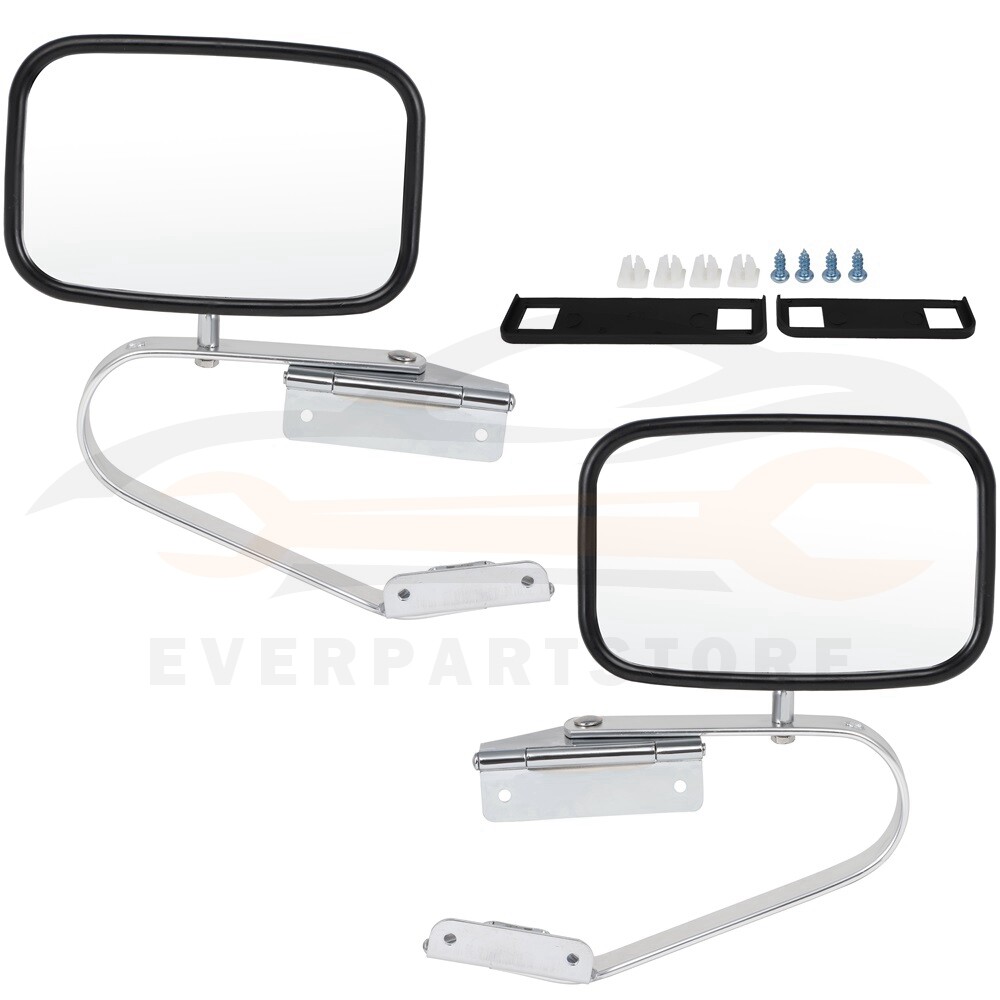 1 Pair RH & LH Truck Side View Mirrors For 1980-1996 Ford F-150 F