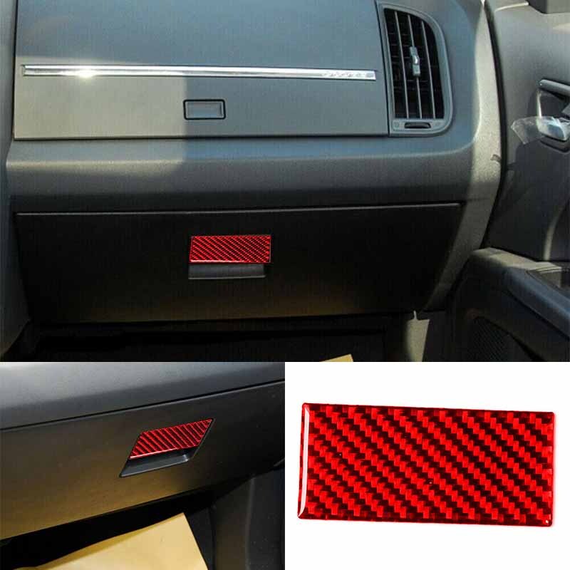 Cover Trim For Dodge Journey 2009-10 Car Glove Box Handle Panel Red Carbon Fiber