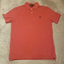 Polo Ralph Lauren Young Adults Red Custom Slim Fit Short Sleeve Shirt Size M