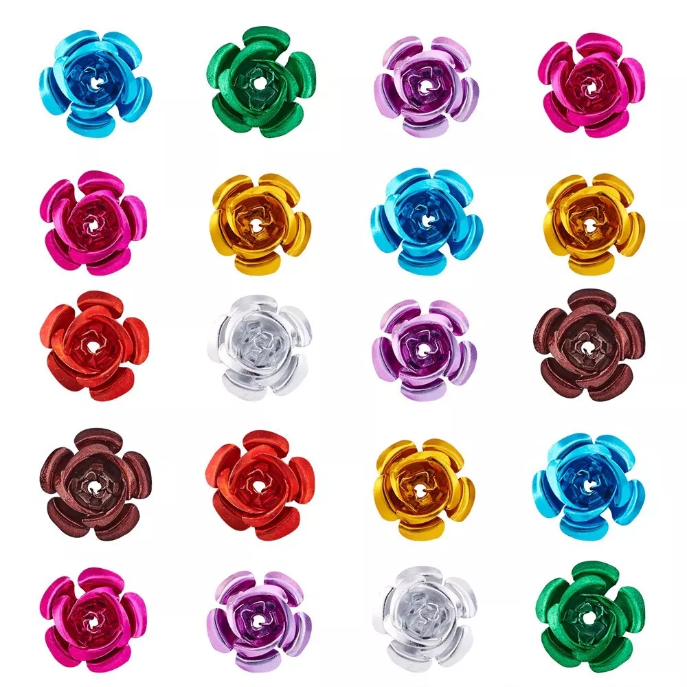 Aluminum rose beads deals
