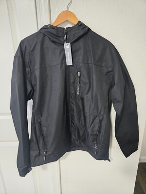 New Balance Men's Jacket Black- WATER RESISTANT Polyester-RN 130893 Size MEDIUM.