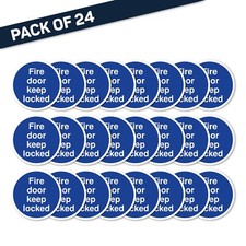 Fire Door Keep Locked 80mm Self Adhesive Fire Door Safety Sticker