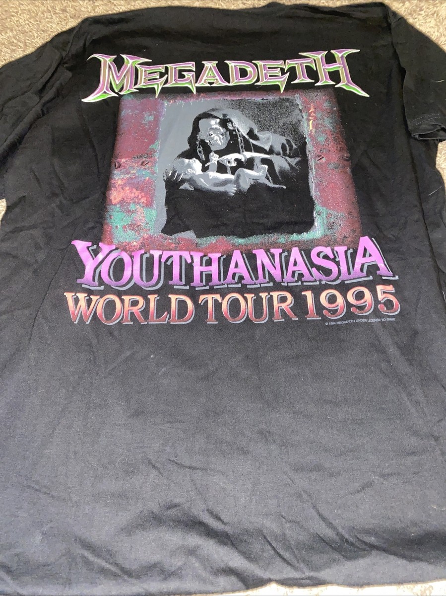 Megadeth Vintage 1995 Youthanasia Tour Concert Shirt Large Megadeth Vintage 1995 Youthanasia Tour Concert Shirt Large