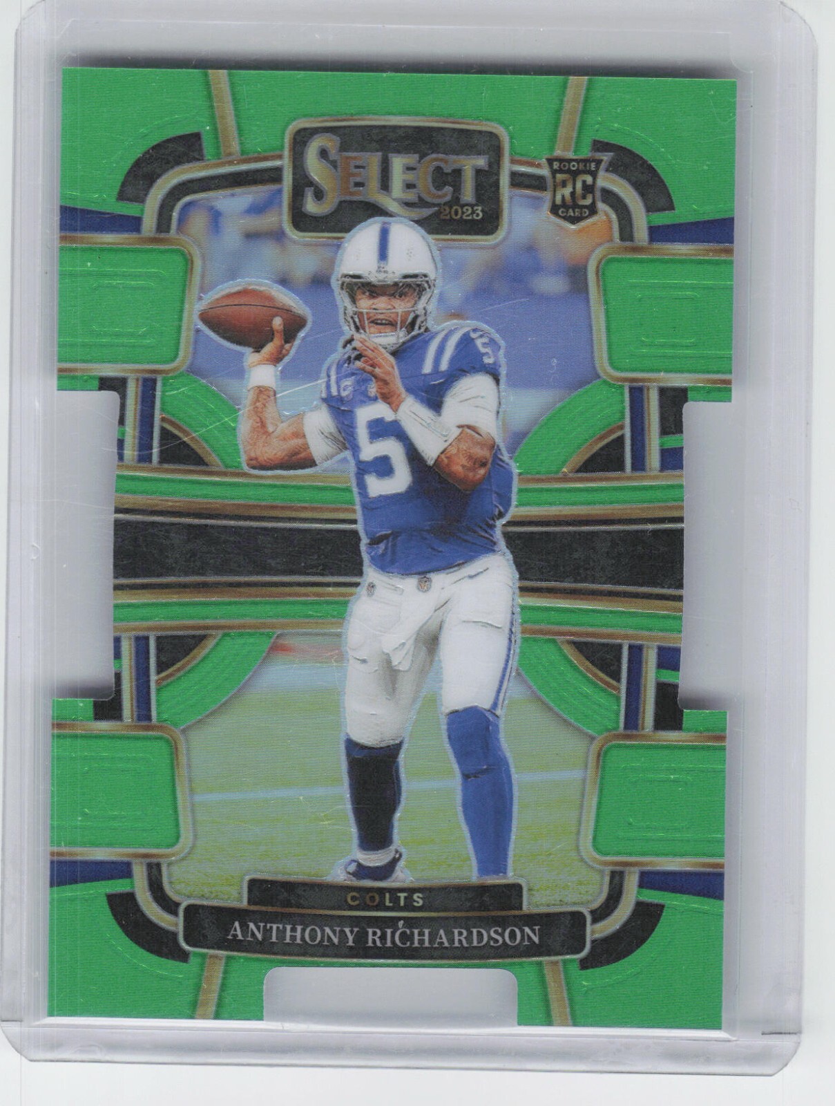 2023 Panini Select Anthony Richardson #43 Rookie Lime Green Die-Cut Prizm /599