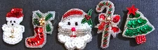 5pc Set Christmas Button Covers